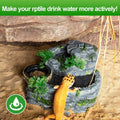 500ML Reptile Waterfall Fountain, Reptile Water Drinking Fountain for Bearded Dragons, Geckos & Lizards – Terrarium Wate