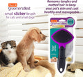 Hartz Groomer's Best Small Slicker Brush for Cats and Small Dogs, Black/Violet, 1 Count