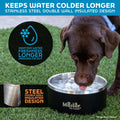 Master Pet Supply Stainless Steel Dog Bowls 128 oz Heavy Duty