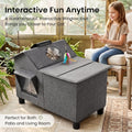 Love's cabin Outdoor Cat House Weatherproof Elevated Cat Bed, Grey, Large
