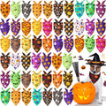 Preboun 50 Pcs Halloween Dog Bandanas Bulk, Pumpkin Ghost Bat Spider Web