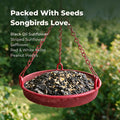 Wild Bird Seed for Outside Feeders – Premium Songbird Blend with Black Oil Sunflower, Safflower, Millet & Peanut Pieces – Bird Food for Cardinals, Finches & Songbirds – 5 lb Bag
