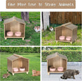 BALAPET Outdoor Cat Feeder & Shelter - Waterproof Cat House for Outdoor Feeding Station, Perfect for Feral Cats, Birds, Rabbits, Cats & Dogs