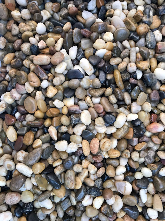 Voulosimi 12 LBS River Rock Stones, Natural Decorative Polished Mixed Pebbles Gravel,Outdoor Decorative Stones for Plant