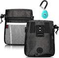SZO Dog Treat Pouch - 3 Ways to Wear Treat Pouches for Pet Training and Clicker Taining for Dogs, Dog Training Treat Pouch Bag and Dog Clicker for Training with Waist Belt Shoulder Strap - Black