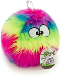 goDog Furballz Squeaky Plush Ball Dog Toy, Chew Guard Technology - Rainbow