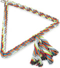 Large Bird Rope Perch Triangle Swing Toy Multicolor 12 Inch
