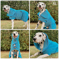 Tuff Pupper Fast Drying Dog Bath Robe | 800 GSM Plush Dog Towel Bathrobe/Dressing Gown | Super Absorbent Pet/Puppy Bathr