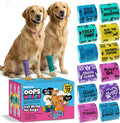 Vet Wrap for Dogs – Funny Dog Bandage for Wounds - 12 Pack of 2" Self-Adhesive Vet Tape - Breathable Pet Wrap Bandage for Hot Spots & Injuries, Dog First Aid Kit Supplies - Oops Wraps by Rubyloo