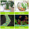 800pcs 5-8mm Colorful Glow in The Dark Garden Pebbles Stones 5-8mm Luminous Stones Glow in The Dark Rocks Outdoor Glow P