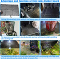 10pcs Plastic Egg Crate Grip Bottom Fish Tank Isolation Board Egg Crate Tray Panel Fish Tank Divider 60pcs Aquarium Boar