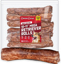 Canine Chews 10-11" Beef-Basted MEGA Retriever Rolls (10 Pack) Natural Rawhide for Big Dogs - Long-Lasting Dog Chew Trea