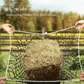Bloomoak Slow Hay Net Feeder for Horses, Durable Soft Black PE 2/3 String Hay Bales Bags, Fit 36x18x18 to 47x25x17 Inche