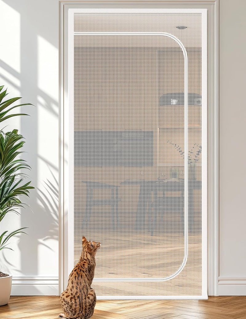 BFNN Cat Proof Screen Door, Extra Tall Mesh Gate, Fit 32'' x 80'' Door, D