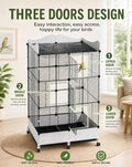 SNAAT Encrypted Bird Cage Large Bird Cages 57-Inch, Top Storage Space, Bottom Splash Guard with Essential Bird Supplies – Durable & Spacious Aviary – Budgies & Cockatiels