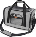 ROYPET Cat Carrier,Portable Pet Carrier Bag for Cats and Small Dogs,Foldable Soft-Sided and Scratch-Proof mesh Cat Bag Pet Carriers,Airline Approved Pet Carrier,Pet Travel Carrier Up to 15 Lbs,Grey