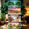 4Pcs Reptile Tank Background, 36x18 Inch Double Sided