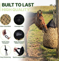 Slow Feed Hay Bag for Horses, Heavy Duty Hay Net for Horses Goats Sheep Donkey, Rigid Quick Fill Collar, 1.9 in Mesh, Wa