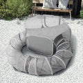 X-ZONE PET Portable Cat Play Tunnels, Catio Outdoor Enclosed Tent Playpen with Tunnel, Indoor Enclosure for Cats & Small Animals, Gray