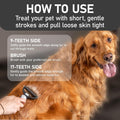 Maxpower Planet Pet Grooming Brush - Double-Sided Undercoat Rake for Dogs and Cats, Extra Wide, Reduces Shedding by 95%