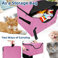 Petskd High Sides Portable Travel Litter Box for Cats with Lid