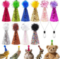 Mini Party Hats for Animal Figures 1" Tiny Fingers Hats for Little Resin Toys 10 Pcs Figurines Hat with Pom Poms