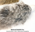 ZAYLUMO 2 Pack Natural Rabbit Fur Cat Toy Refills – Silent Interactive Cat Toys for Indoor Cats, Handmade Replacement Heads with Secure Connector for Cat Wand Toys