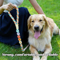 5FT Braided Cotton Rope Leash for Small, Medium and Large Dogs,Rainbow Mix