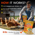 Buff Clucks WormStop Natural Chicken Dewormer Powder – All-Natural Herbal Blend for Daily Wellness - Chicken Wormer is Safe for Eggs & All Ages - Garlic, Pumpkin Seed, Wormwood - USA (8 oz)
