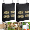 Frienda 2 Pcs Guinea Pig Hay Bag 11 x 9.1 Inch Guinea Pig Hanging Hay Feeding Bag Storage Dispenser for Chinchilla Hamst