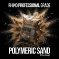 Rhino Power Bond Plus - Polymeric Sand for Pavers and Stone Joints up to a Maximum of 2 inches. (20 Pound, Brown)