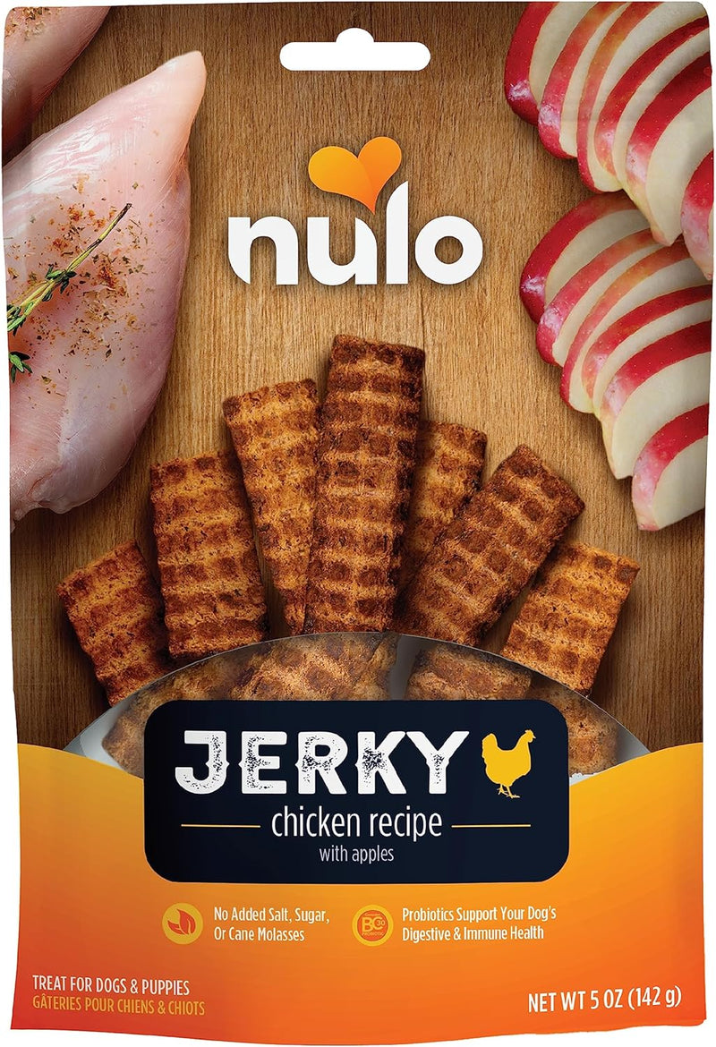 Nulo Premium Jerky Strips Dog Treats, Grain-Free High Protein Jerky Strips made with BC30 Probiotic to Support Digestive
