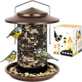 iBorn Metal Peanut Bird Feeder for Outdoors, Chew Resistant, 2.2lbs