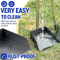 Dog Pooper Scooper,Tray and Spade Set Poop Scooper for Dogs, Adjustable Long Handle Metal Pooper Scooper with Bin for Pe
