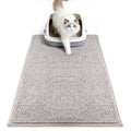 Pieviev Chenille Cat Litter Mat for Litter Box, 28"x22" Soft Ultra Absorbent Mat, Waterproof & Non-Slip, Easy to Clean Litter Trapping Mat for Indoor Cats, Gray