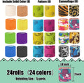 24Pack Self Adhesive Tape Vet Wrap Flex Bandages Leg Wrap Adherent Non-Woven for Dog Cat Horse Pet Animals Ankle Sprains