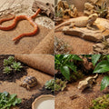 Reptile Carpet 30"x12" 2 PCS Coconut Fiber Mat for 20 Gallon Reptile Tank,Tortoise Habitat Bedding Liner for Snake,Turtl