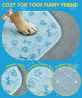 YAOGEG Upgraded Dog Cooling Mat for Dogs& Cats,Ice Silk Self Cooling Mat for Dogs(Q-Max>0.5),Washable Breathable Non-Slip Summer Dog Bed Mats for Crate Car Sofa Indoor Outdoor,Light Blue 29.1×18.5in