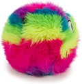 goDog Furballz Squeaky Plush Ball Dog Toy, Chew Guard Technology - Rainbow