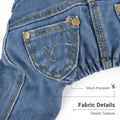 FLAdorepet Classic Dog Denim Jumpsuit Overalls,Dog Pet Cat Jeans Pants Clothes,Puppy Cowboy Costumes Outfits for Chihuahua Yorkie Dachshund (Dark Blue, Large)