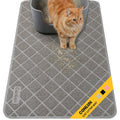 Conlun Cat Litter Mat Litter Trapping Mat, Premium Durable PVC Grid Mesh with Scatter Control, Non-slip, Less Waste Cat Litter Box Mat, Soft on Kitty’s Paws, Urine Waterproof, 24" x 17" Grey
