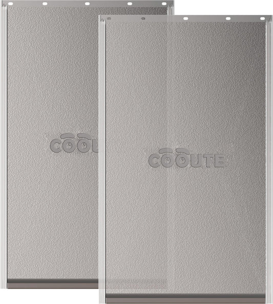 Cooute 2 Pack Dog Door Replacement Flap with Magnetic Closure, Compatible with PetSafe Freedom Dog and Cat Door PAC11-11039 Large 10 1/4" w x 17" h with 10PCS Screws