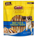 Cadet Gourmet 5-Inch Beef Hide Twist Chew Sticks, Long-Lasting and Natural Rawhide Chews for Dogs, Inspected & Tested in USA, Chicken Flavor, 50 Count