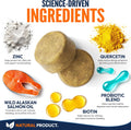 Omega 3 for Dogs - 250 Fish Oil Chews for Dog Shedding, Allergy & Itch Relief, Hot Spot Treatment - Advanced Skin & Coat Supplement - Joint Health - EPA & DHA Fatty Acids - Salmon Oil & Probiotics