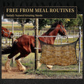 Bloomoak Ultra Slow Feed Hay Net with 4 Carabiner Clips for Horses/Soft Flat Hanging Hay Bag with Large Capacity for Ful