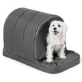 PELZIN Orthopedic Dog Bed House - Outdoor Waterproof Dog Tent with Washable Removable Cover - Durable Indoor Pet Cave Bed for Small Breeds & Fits 24-Inch Crate - 23"x16", Charcoal