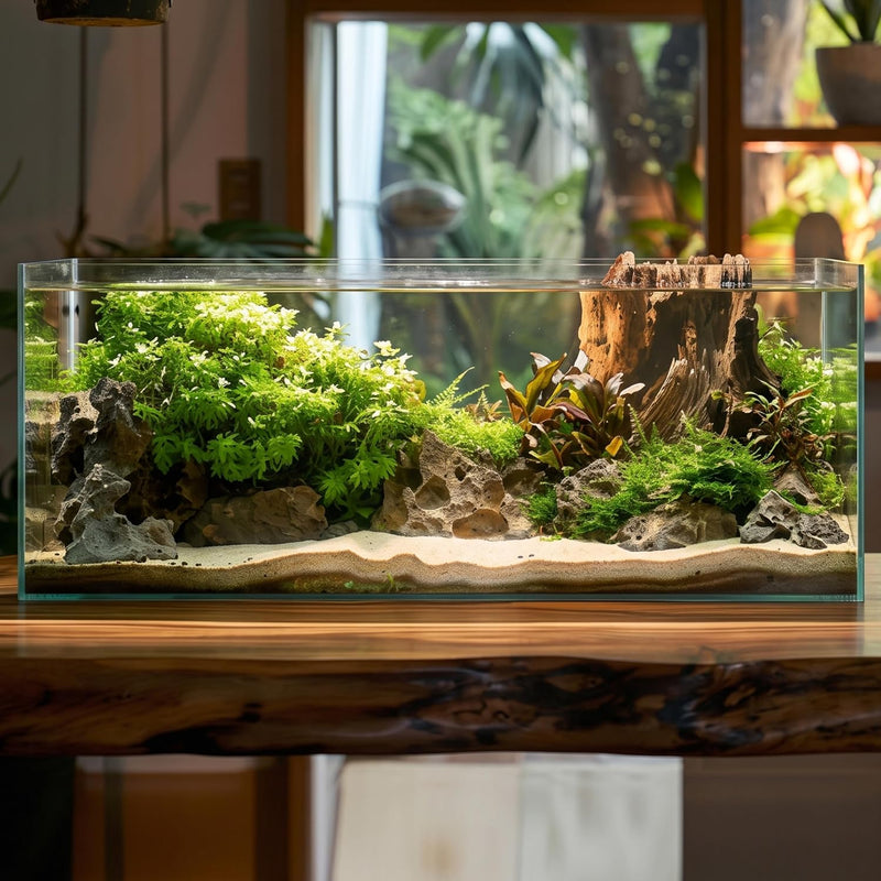 6.6 Gallon Rimless Low‑Profile Aquarium, Long Shallow Rimless Fish Tank