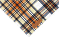 Realeaf Fall Dog Bandanas 2 Pack, Reversible Orange Plaid Holiday Pet Scarf for Boy and Girl, Premium Durable Fabric, Ha
