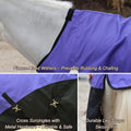 BARN & STABLE 600D Ripstop Lightweight Horse Turnout Sheet No Fill,Water-Resistant & Breathable Horse Blanket for Spring