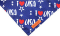 Realeaf 4th of July Bandanas 2 Pack, Triangle Reversible American Flag Pet Patriotic Scarf for Boy and Girl, Premium Durable Fabric, USA Bandana for Medium and Large Dogs (Large)